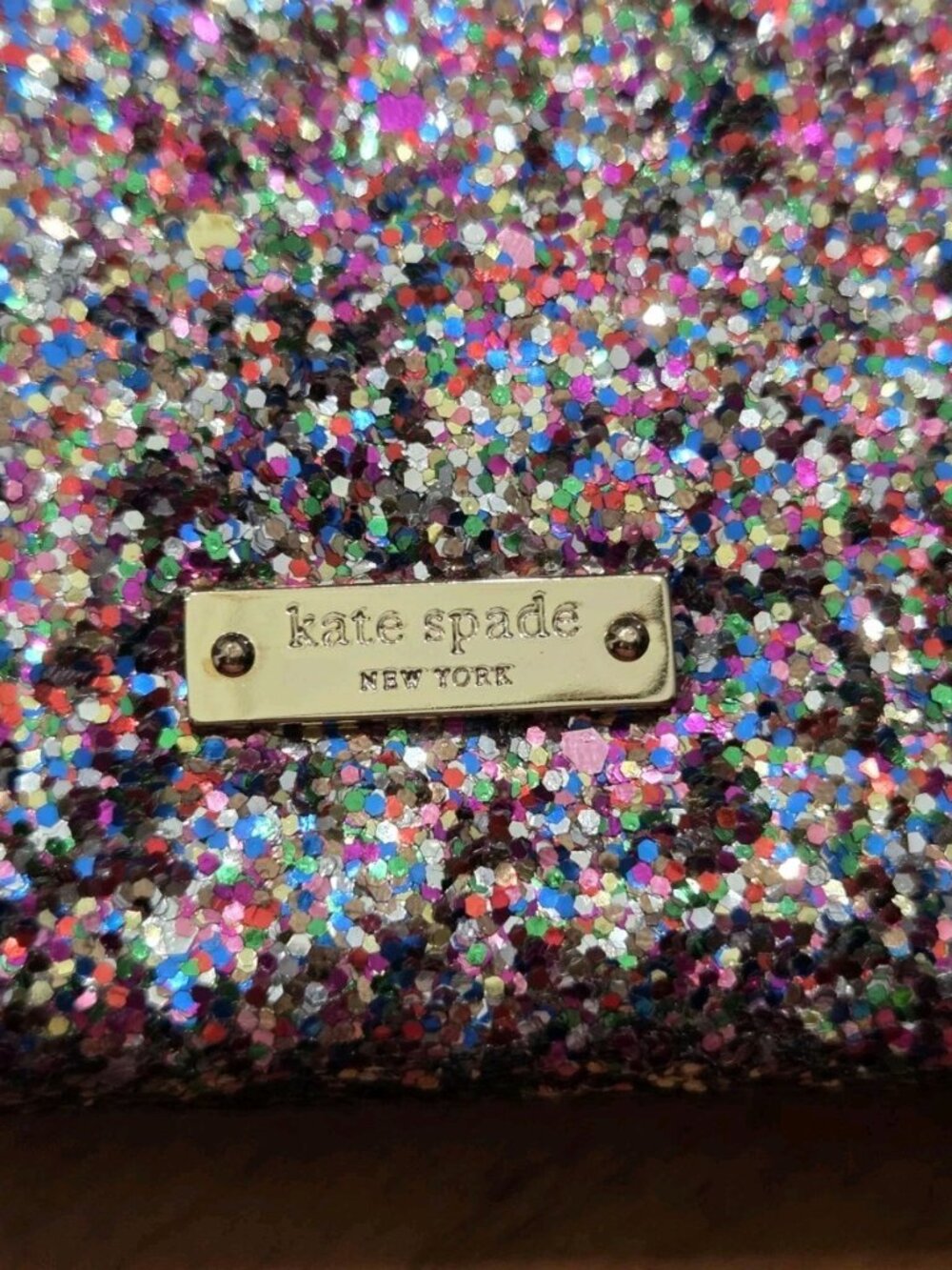 Kate Spade New York I Kissed A Frog Wedding Bell Glitter Clutch Purse Bag - Picture 8 of 11
